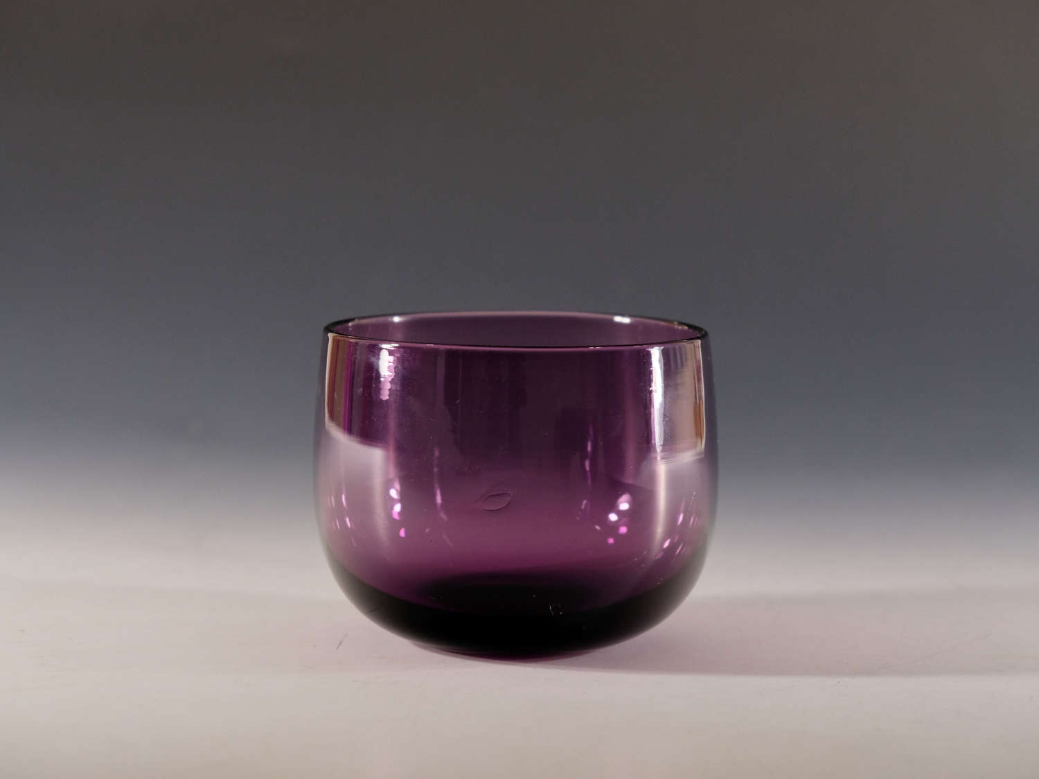 Antique glass amethyst finger bowl English c1830