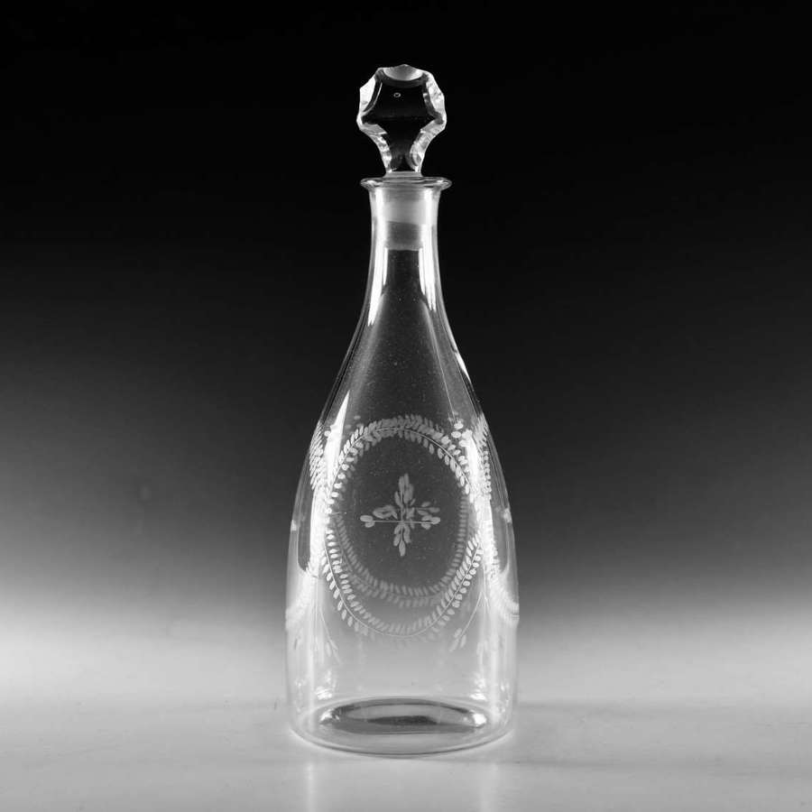 Antique glass - taper decanter English c1780