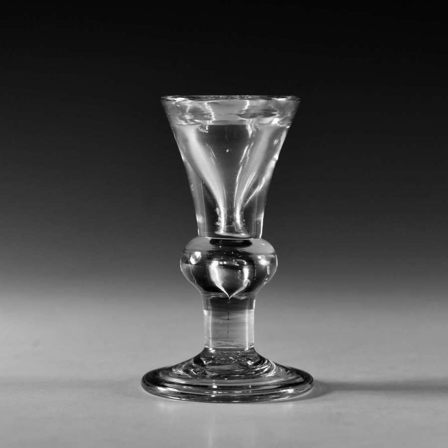 Antique glass - deceptive baluster toastmaster's  glass English c1710