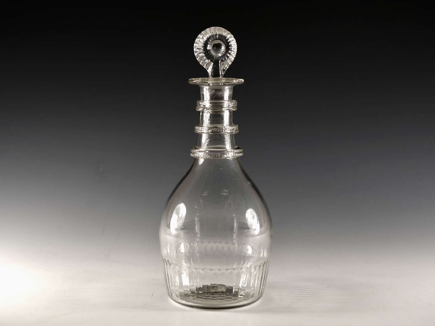 Antique glass - decanter Irish c1810