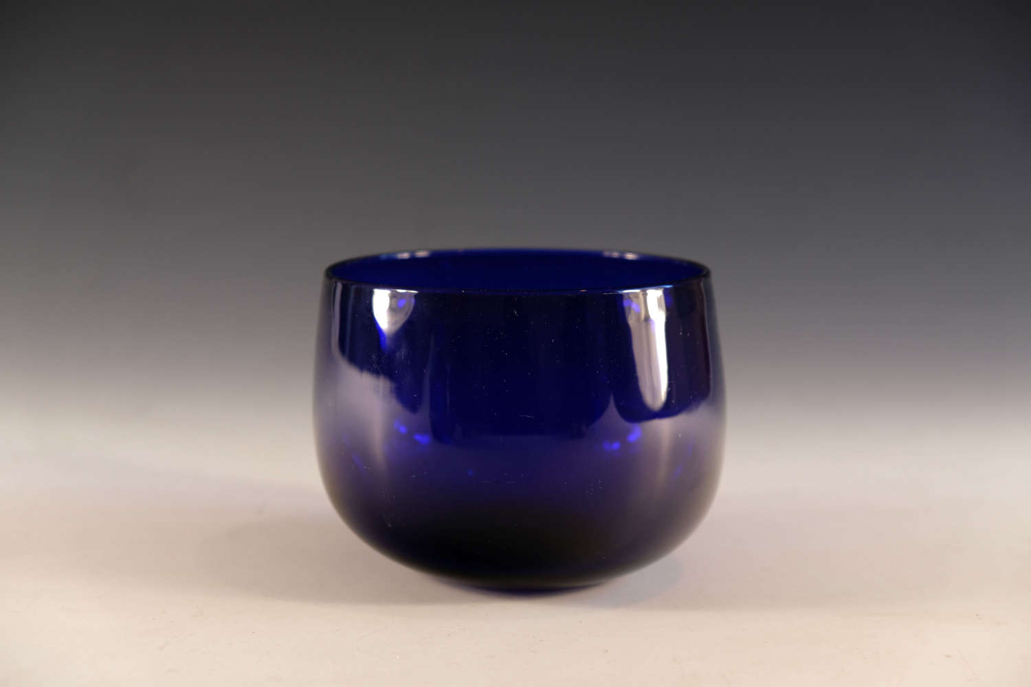 Antique glass - blue finger bowl English c1830