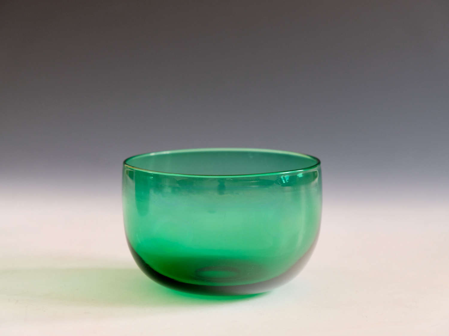 Antique glass - green finger bowl English c1840