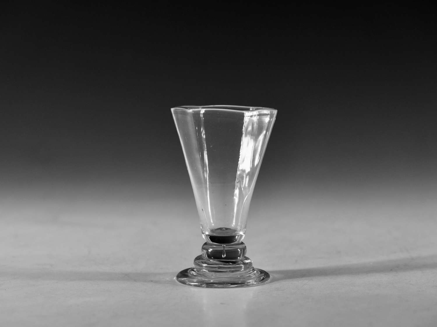 Antique glass - Hexagonal jelly glass English c1760/80