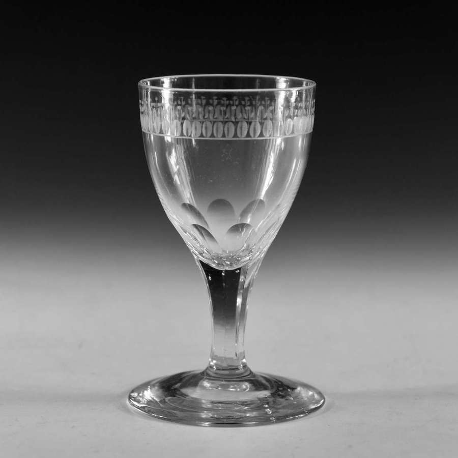 Antique glass - wine glass English c1790-1800.