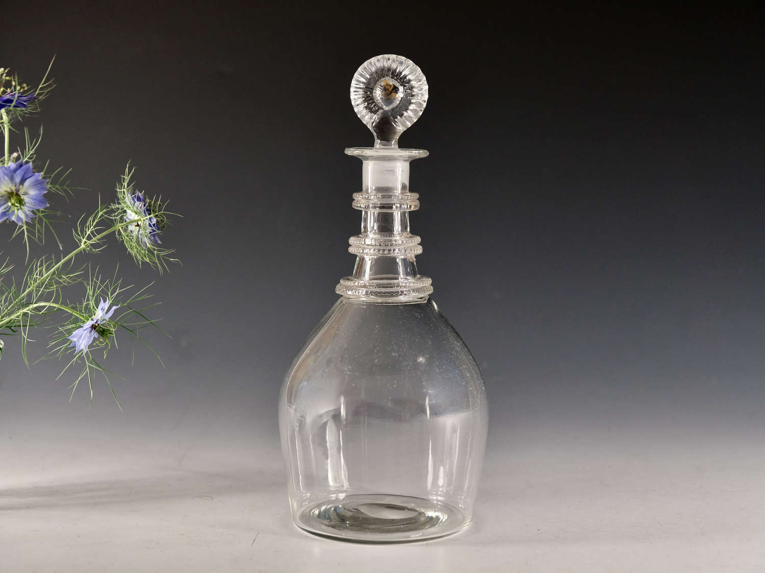 Antique glass - decanter Irish c1820