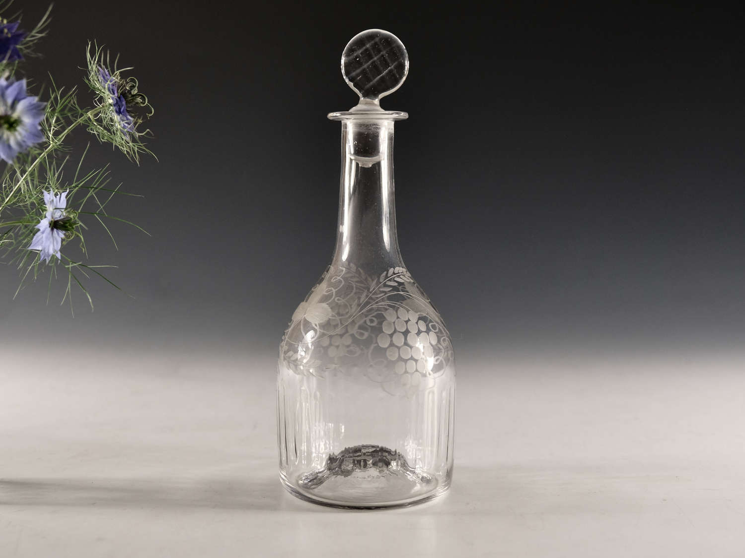 Antique glass - decanter Irish c1800