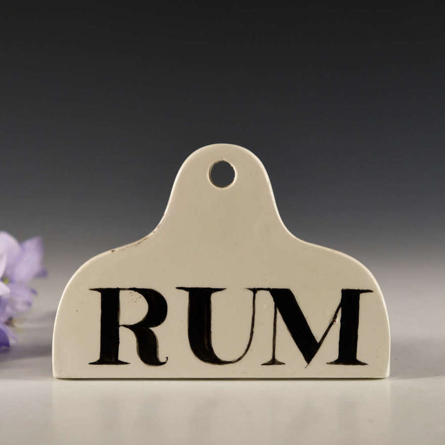 Bin label - Rum mid 19th century