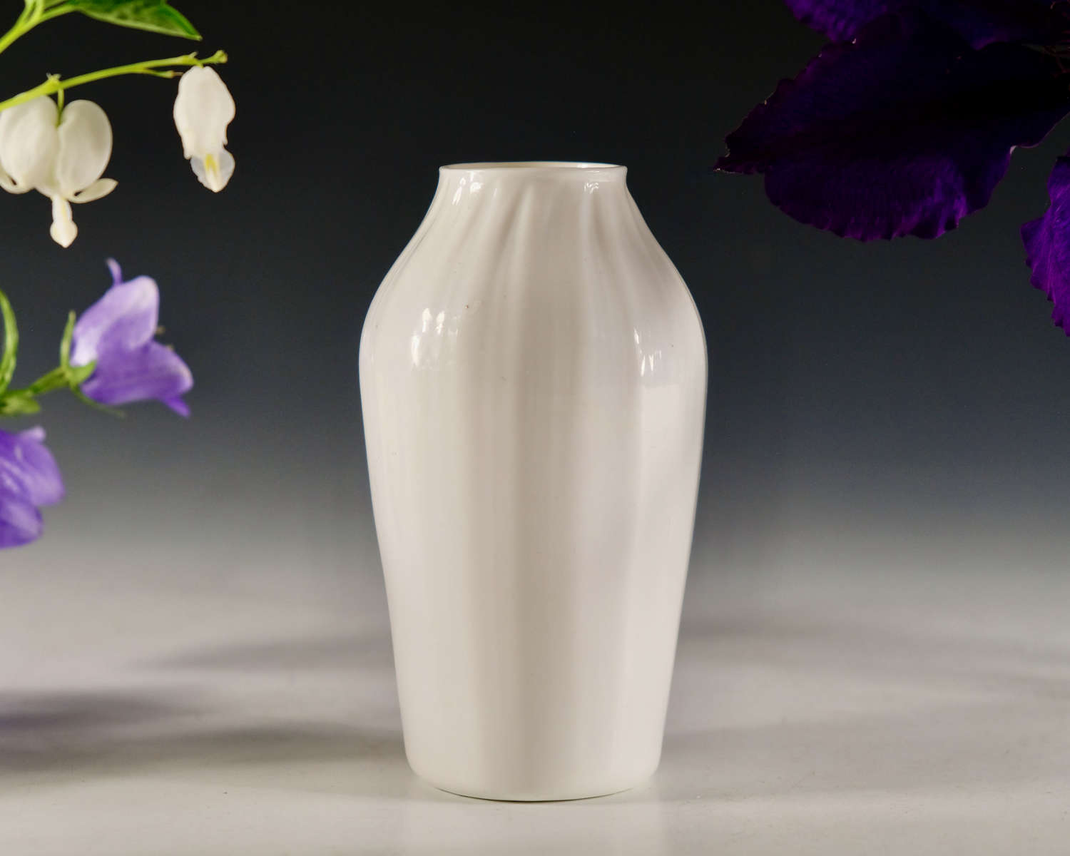 Antique glass - rare opaque white vase English c1760