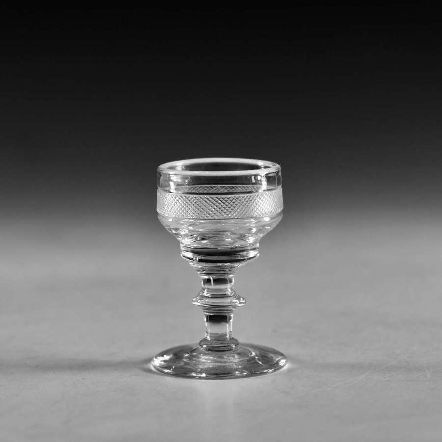 Antique glass - liqueur glass irish c1820