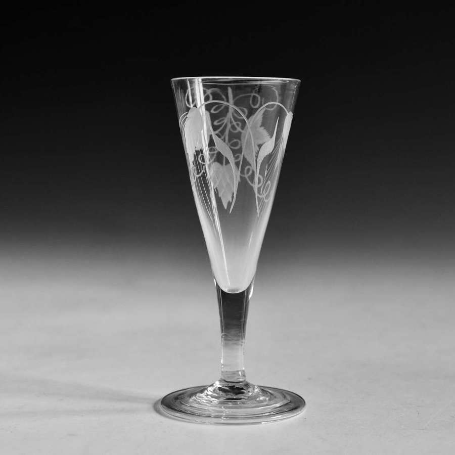 Antique glass - ale glass English c1800