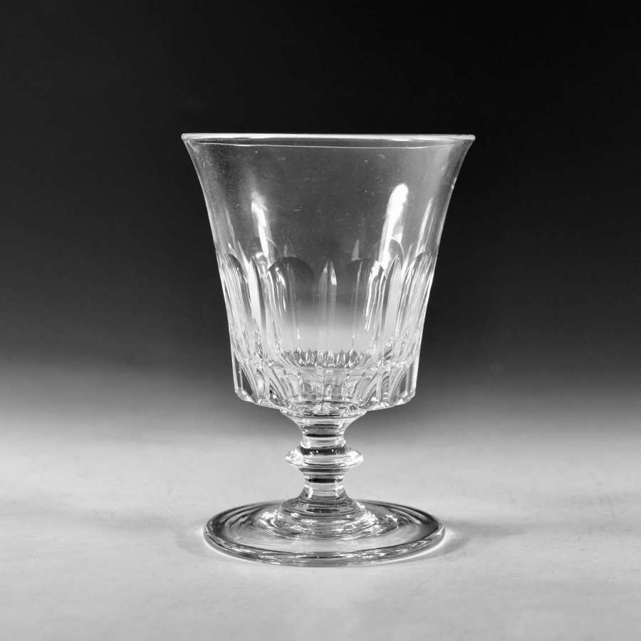 Antique glass - bucket bowl rummer English c1830