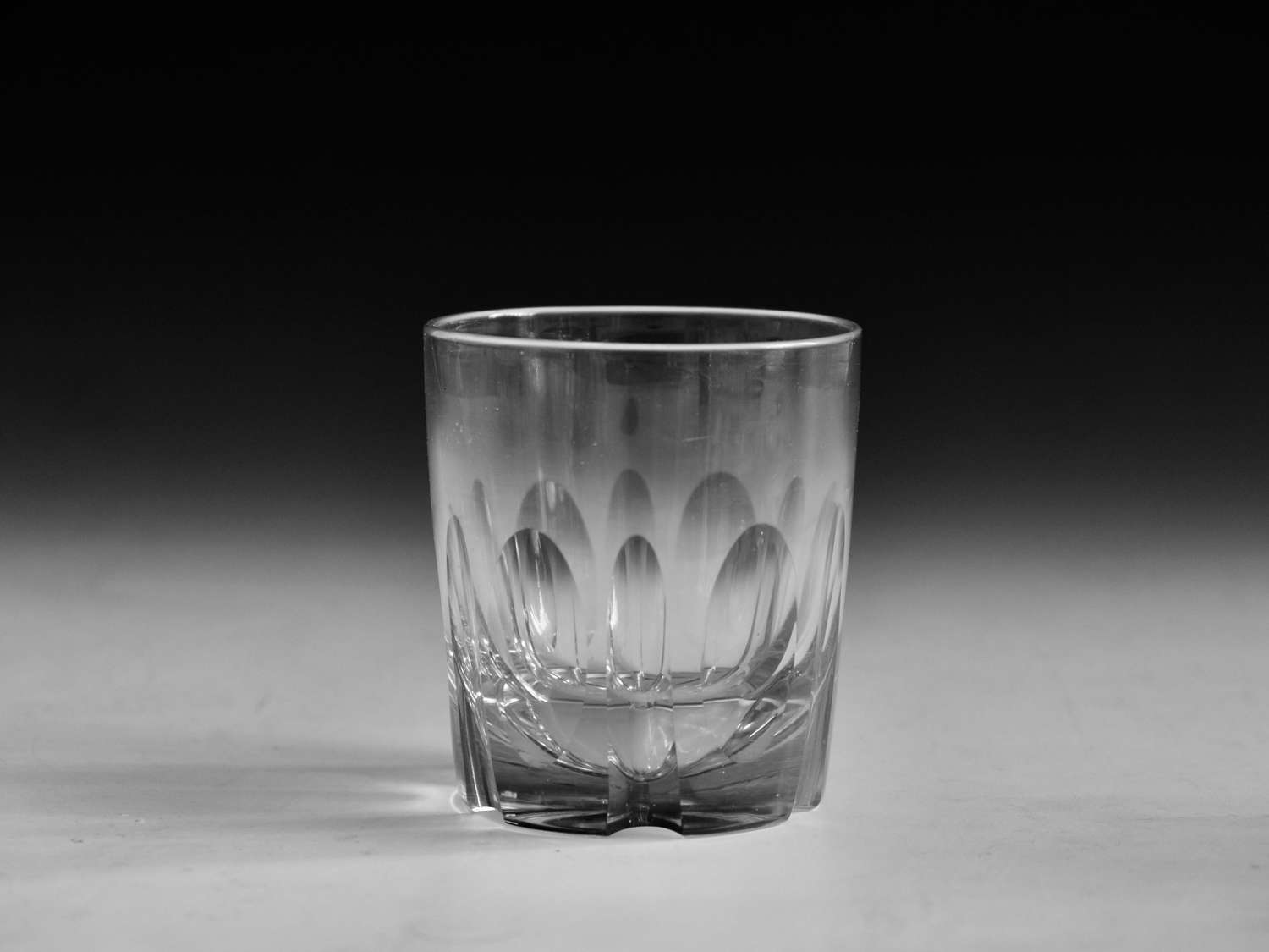 Antique glass - whisky tumbler English late 19th century