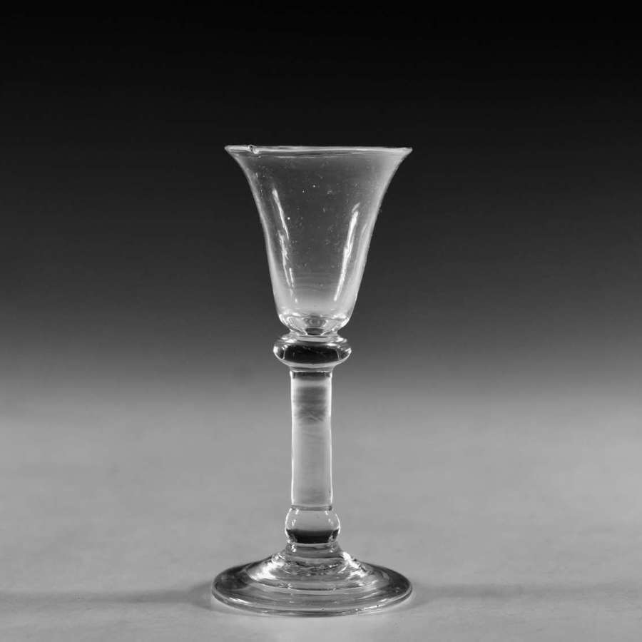 Antique glass - balustroid gin glass English c1740