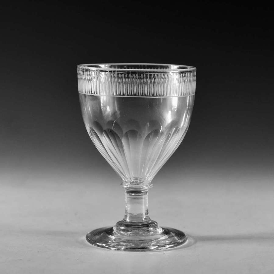 Antique glass - Ovoid rummer English c1800