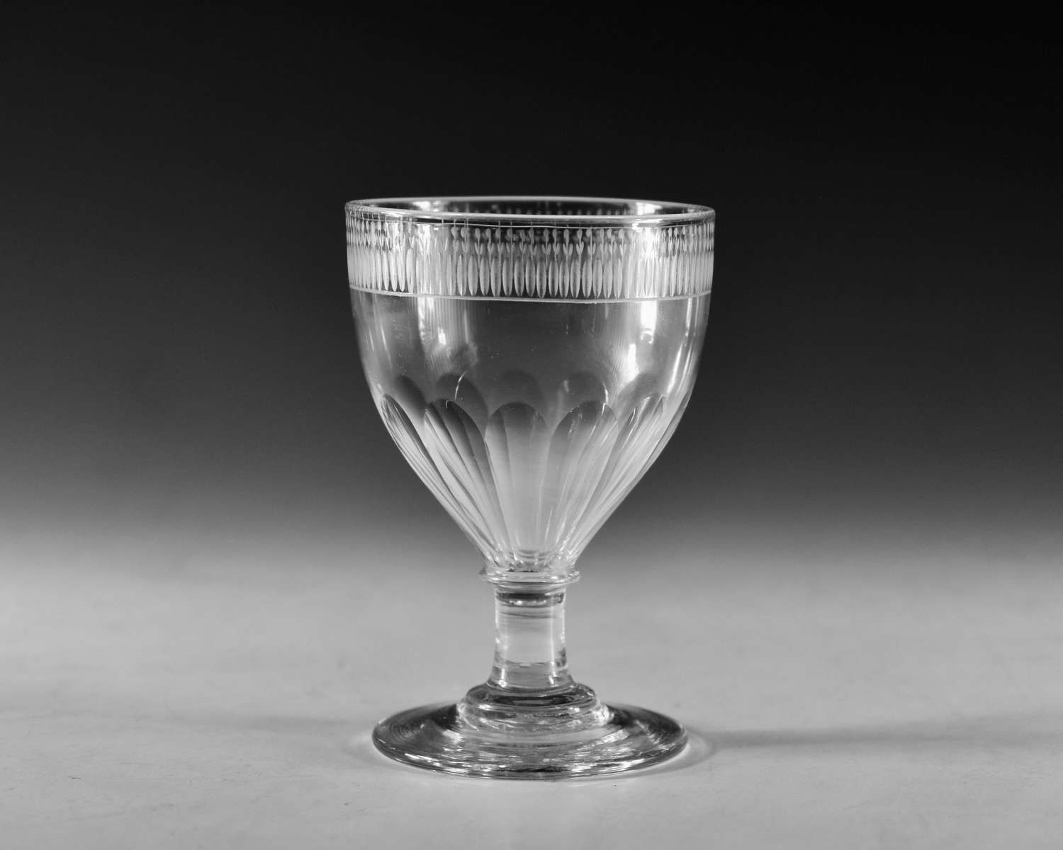 Antique glass - Ovoid rummer English c1800