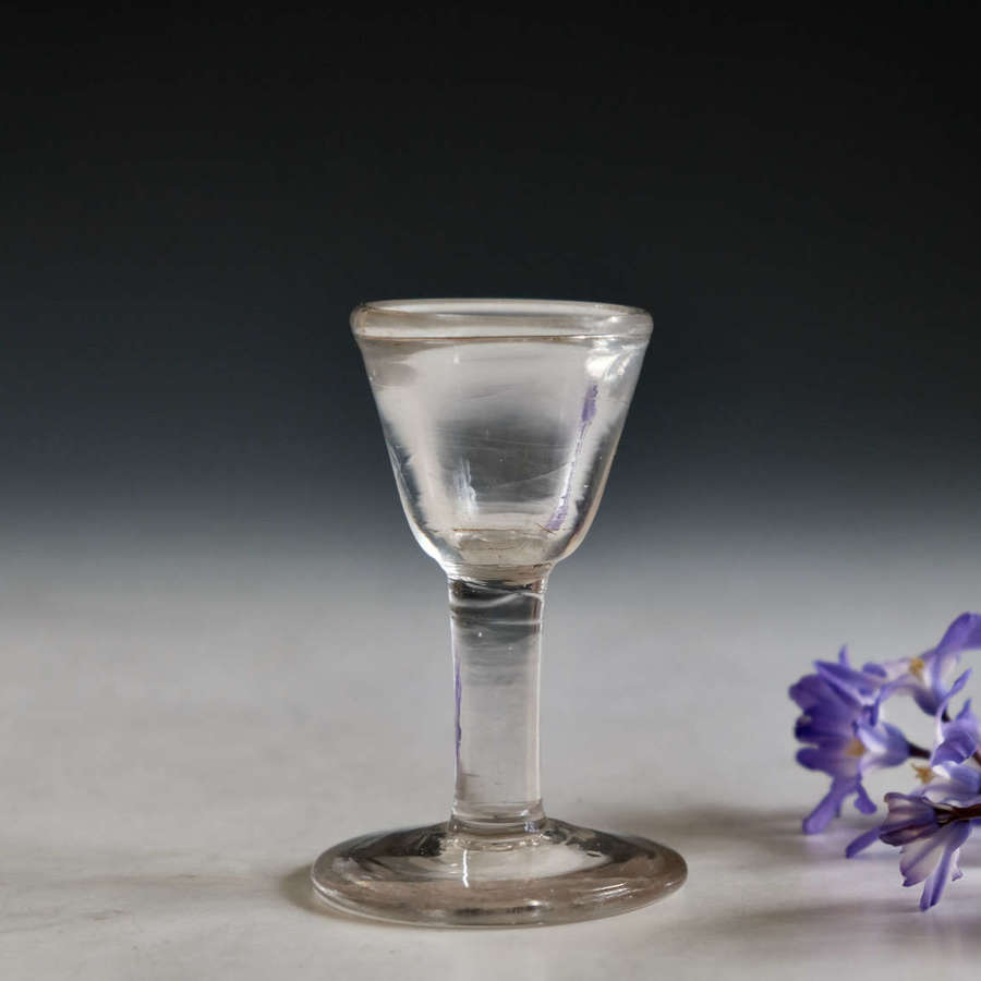 Antique glass toasting glass English mid 18th century