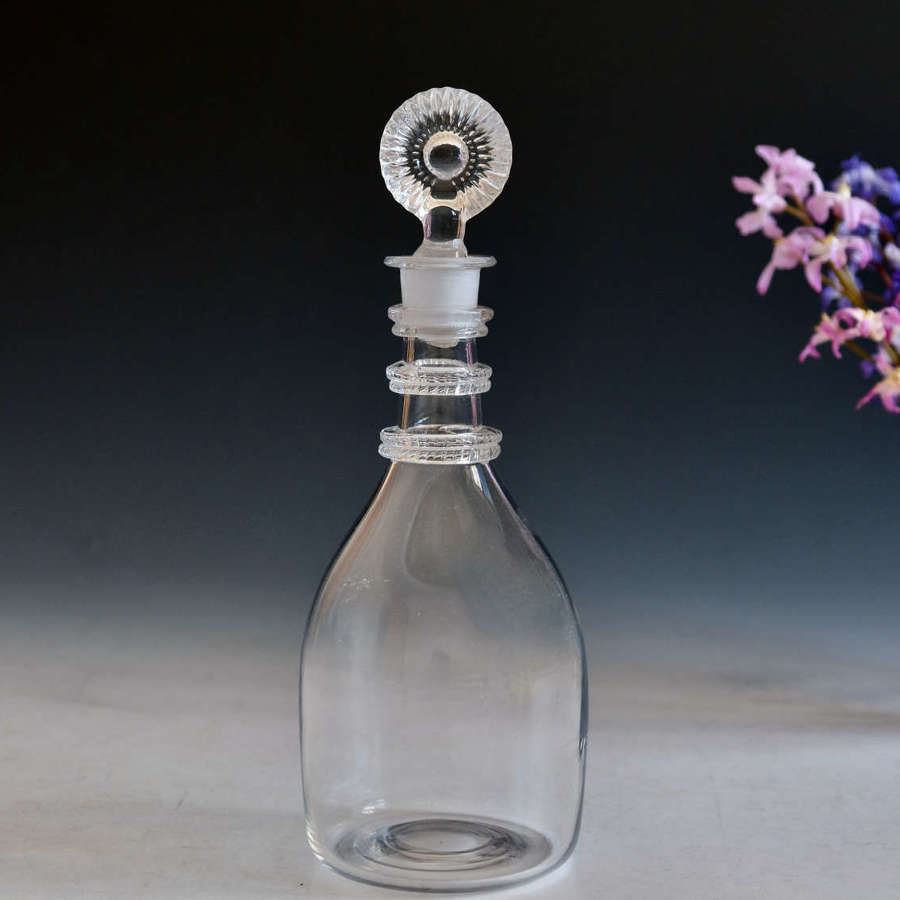 Antique glass decanter Irish c1820