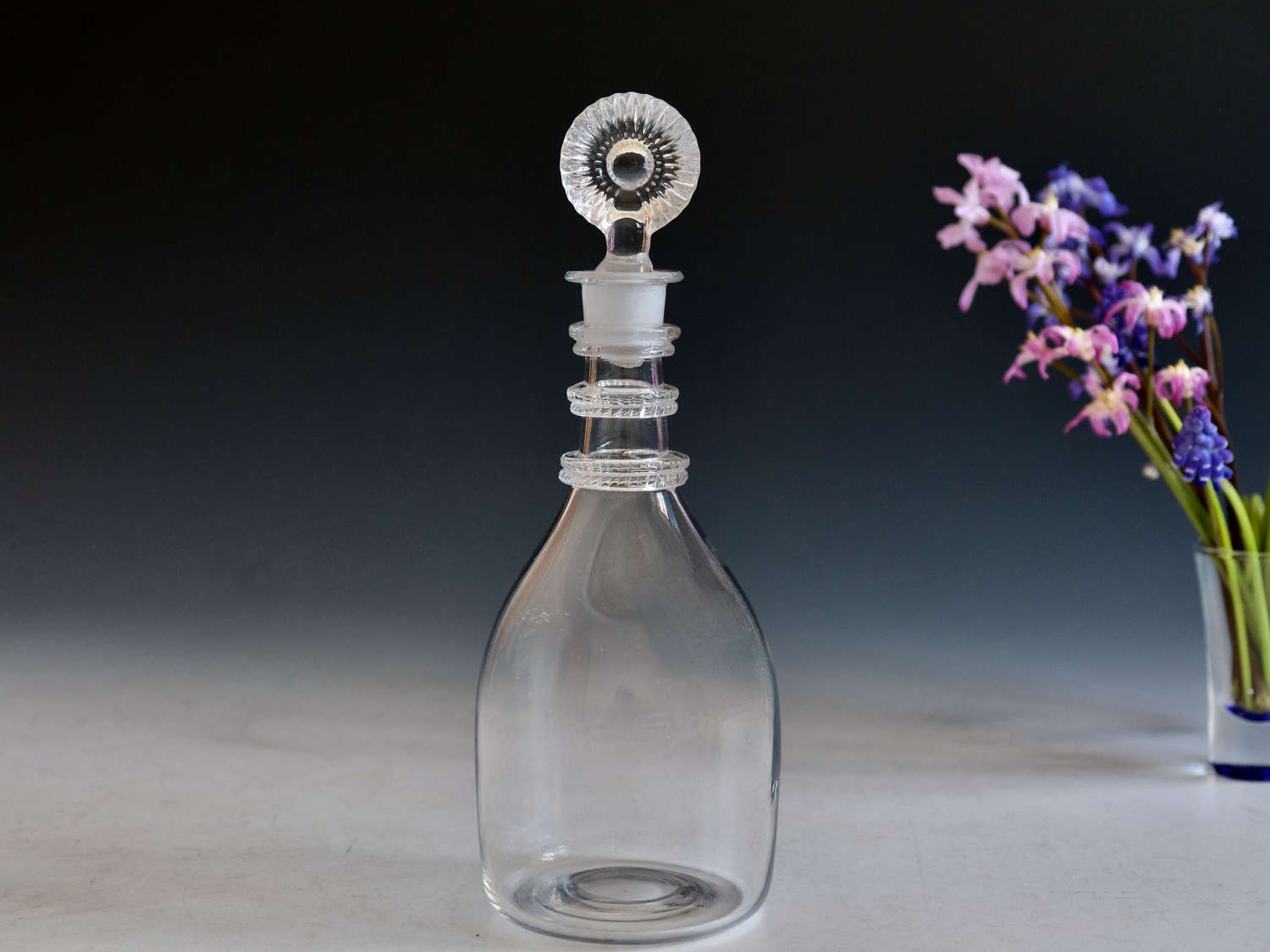 Antique glass decanter Irish c1820