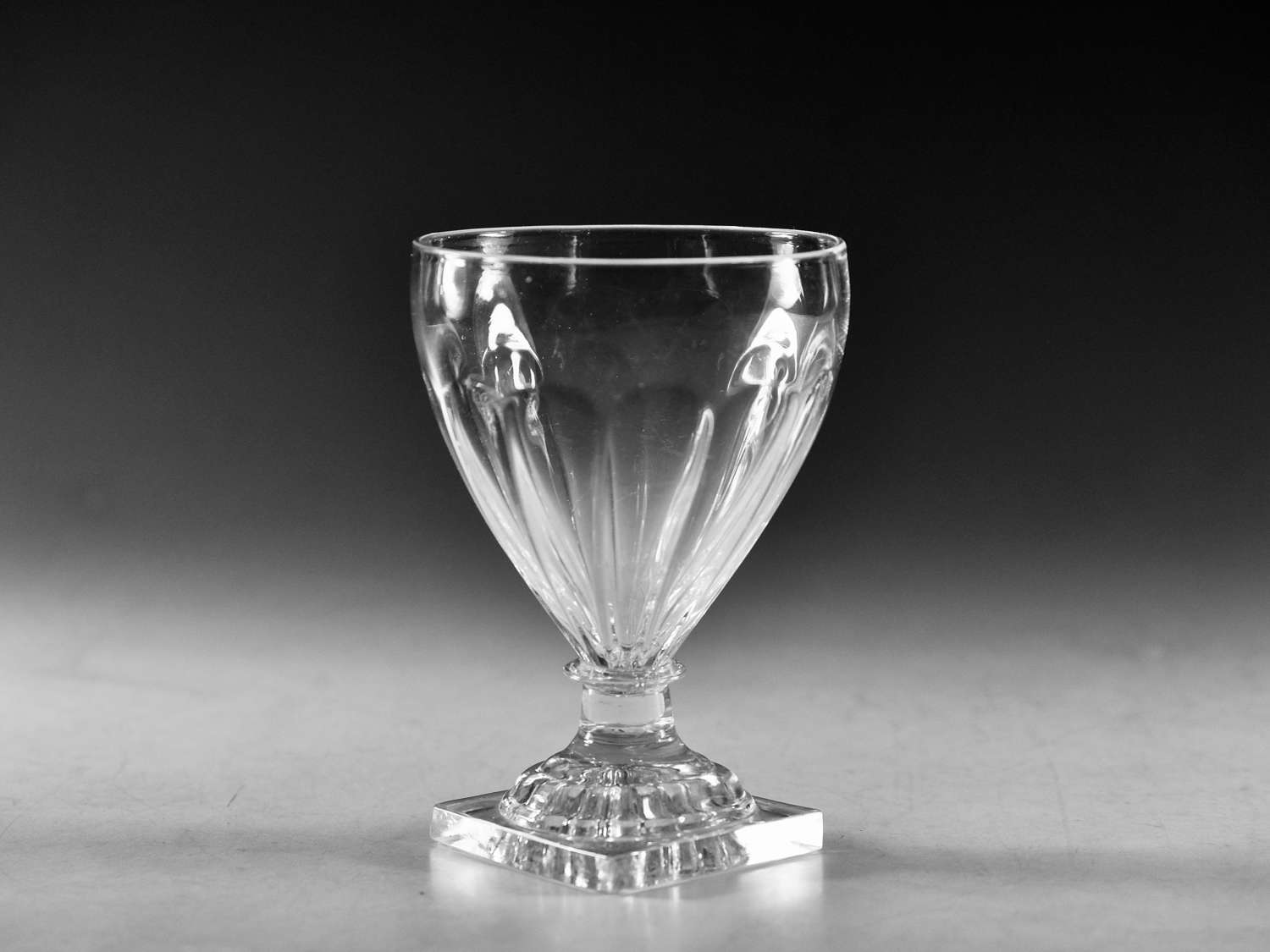 Antique glass rummer lemon squeezer foot English c1800