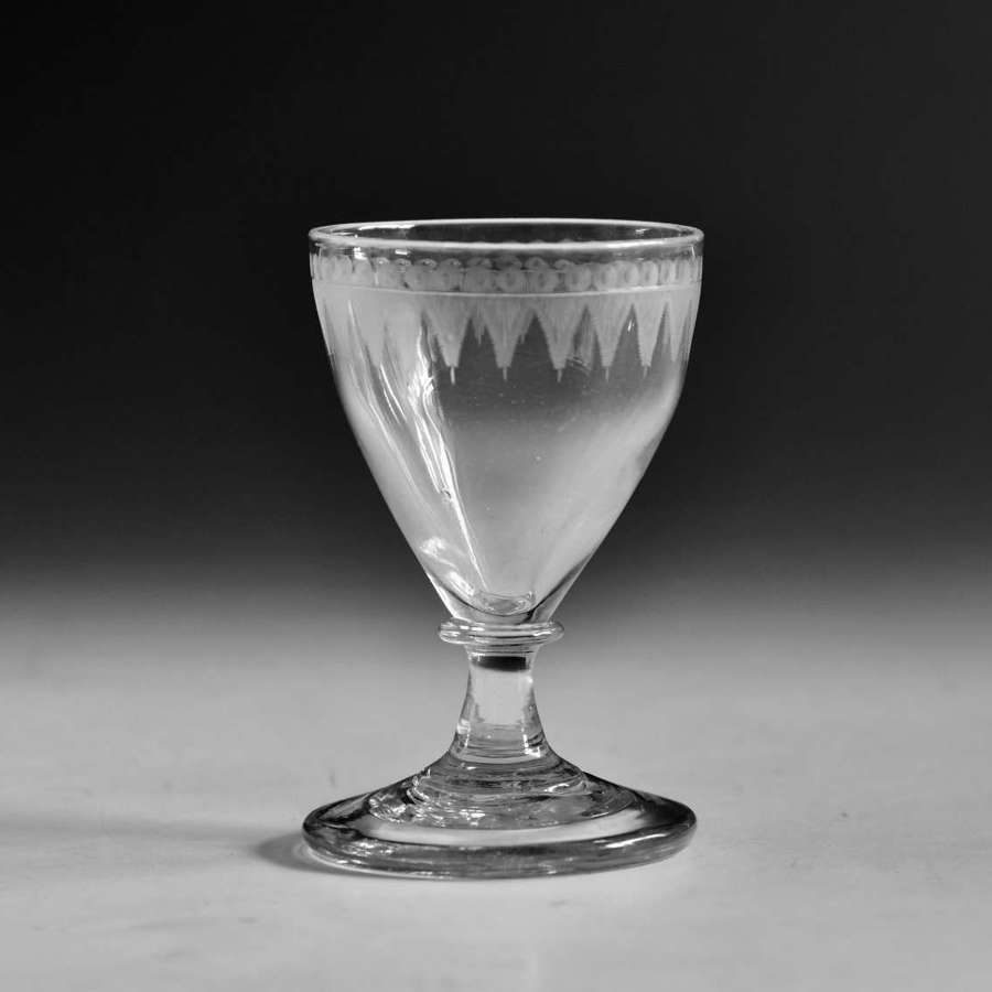 Antique glass dram glass English c1800