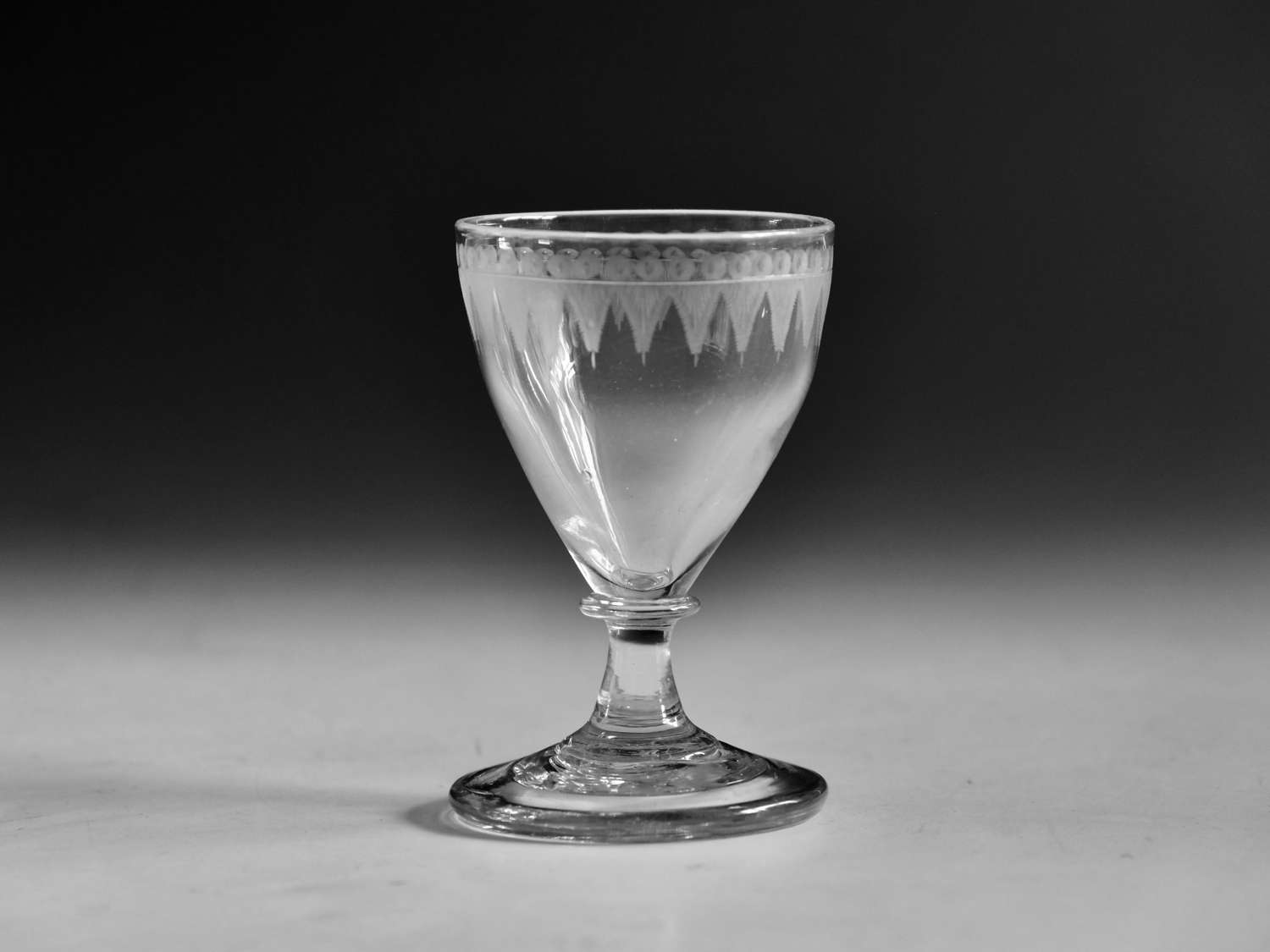 Antique glass dram glass English c1800