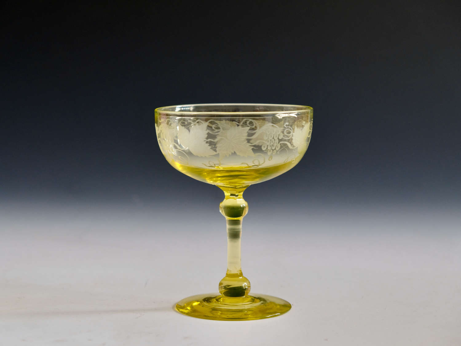 Antique glass champagne glass English c1870