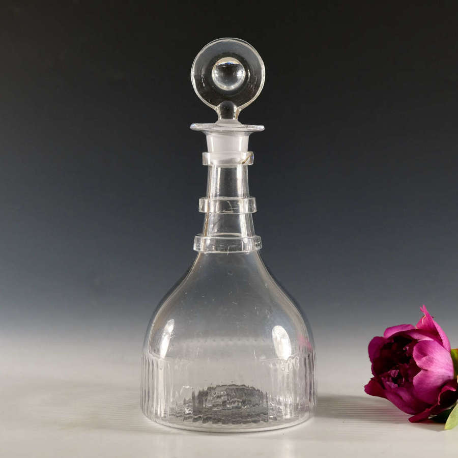Antique glass - decanter Cork Glass Co Irish c1800.