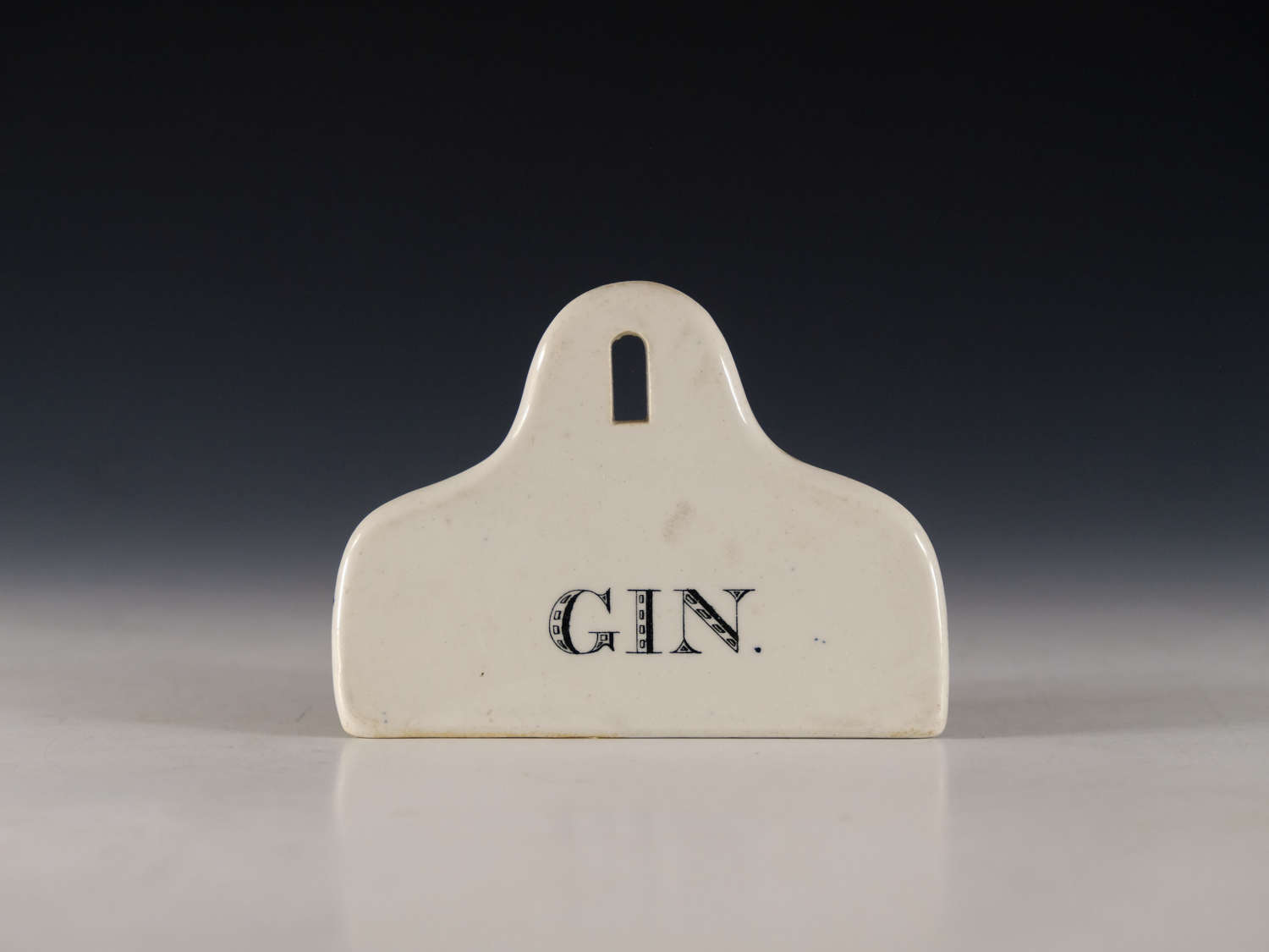 Bin label Gin Mid 19th century