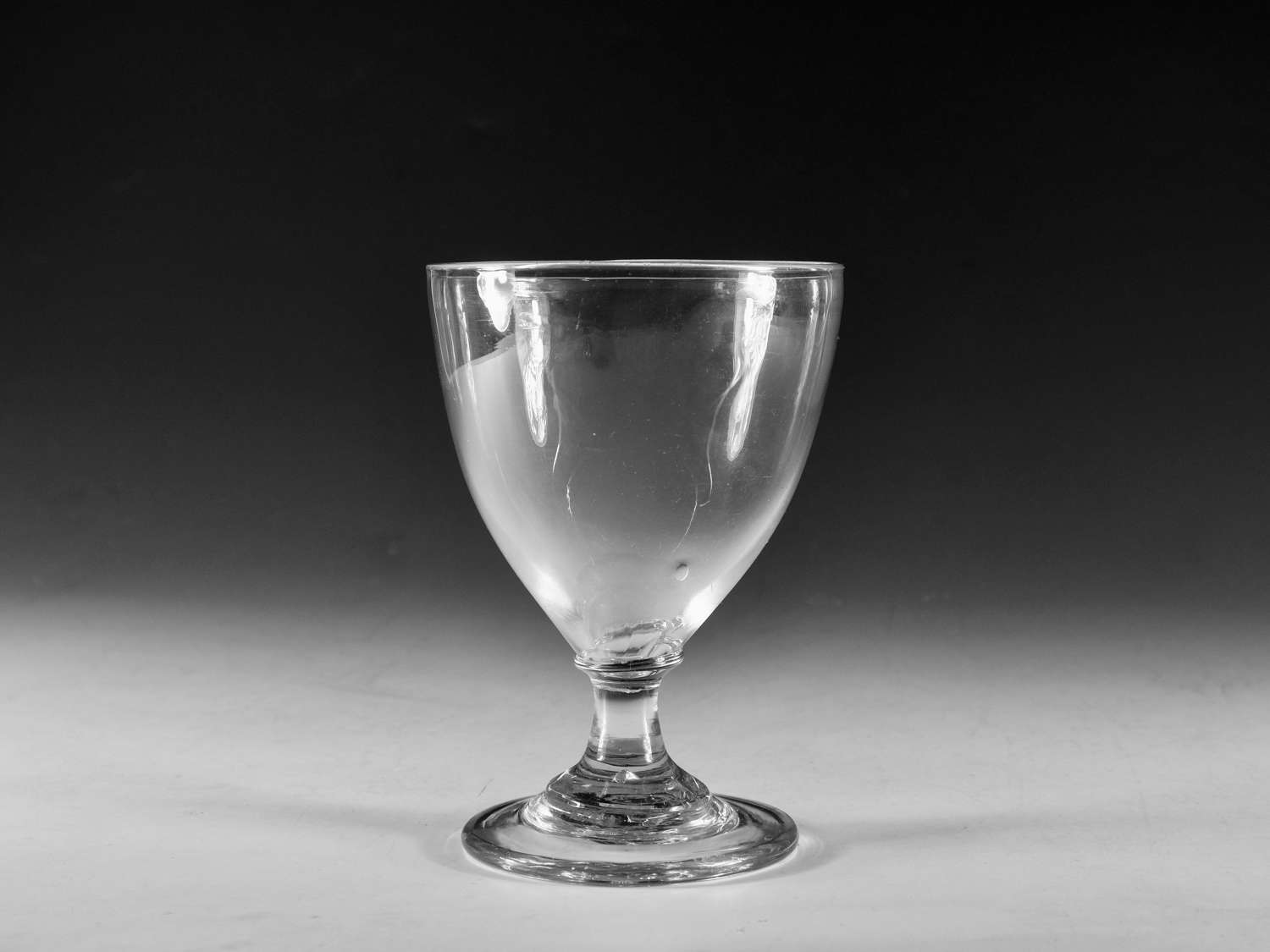 Antique glass rummer ovoid English c1790