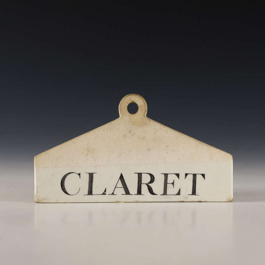 Bin label Claret English Mid 19th century