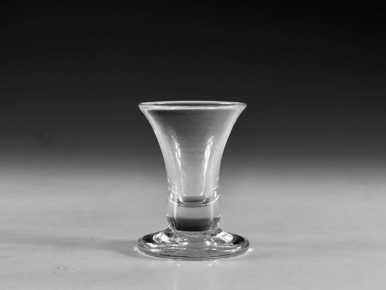 Antique glass firing glass English c1760