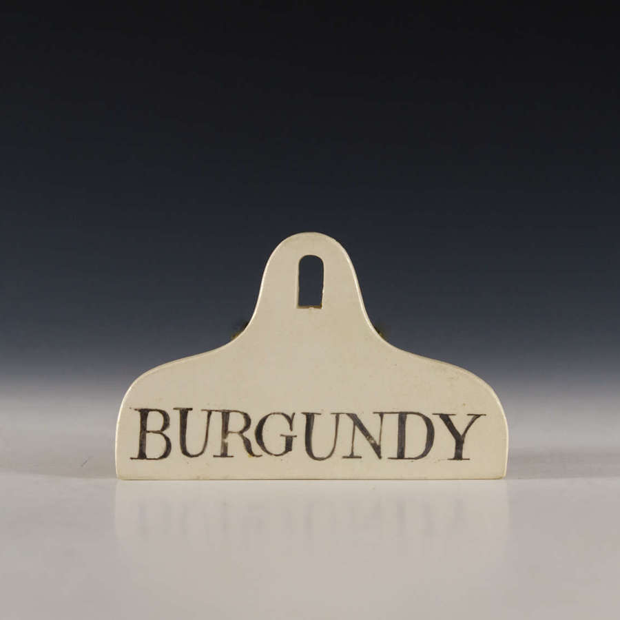 Bin label Burgundy English Mid 19th century