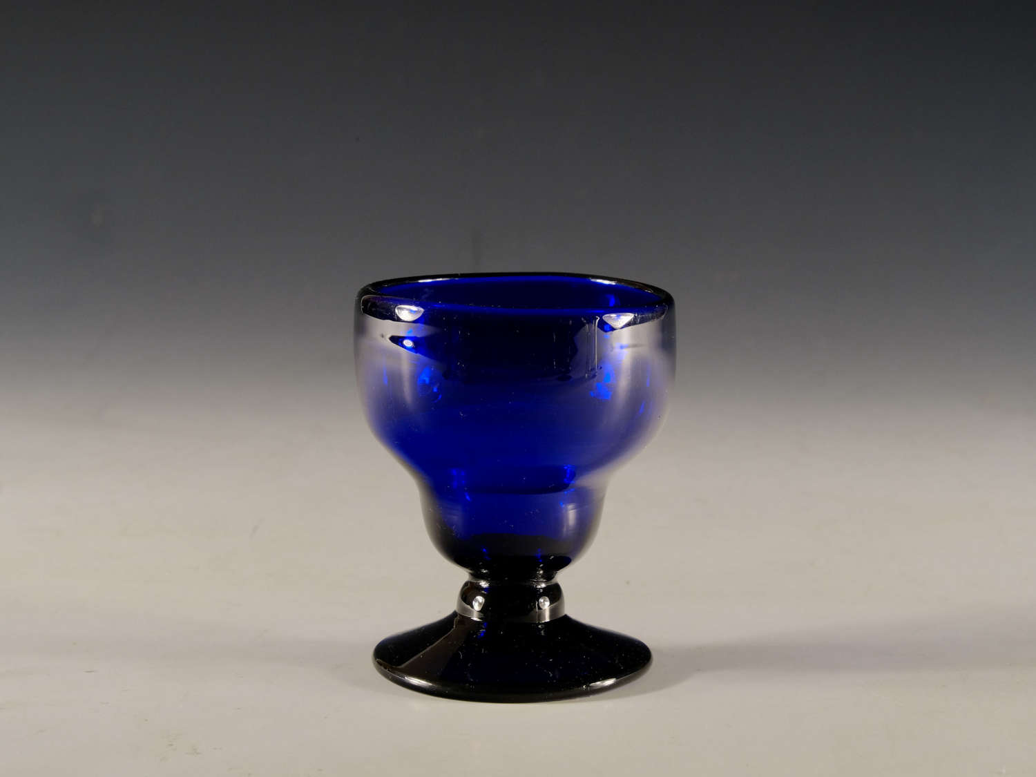 Antique glass bonnet glass blue English c1780