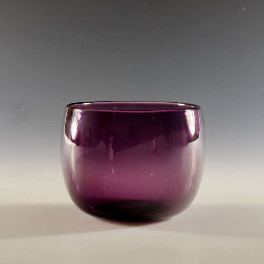 Antique glass amethyst finger bowl English c1830