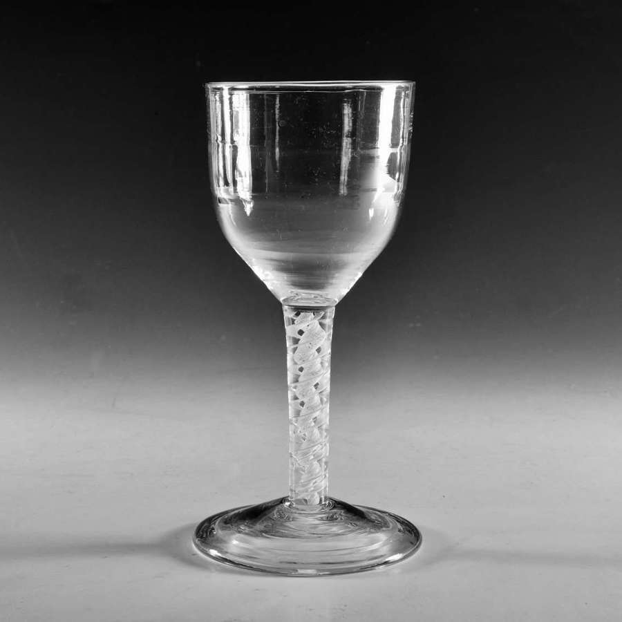 Antique glass rare Lynn goblet c1765