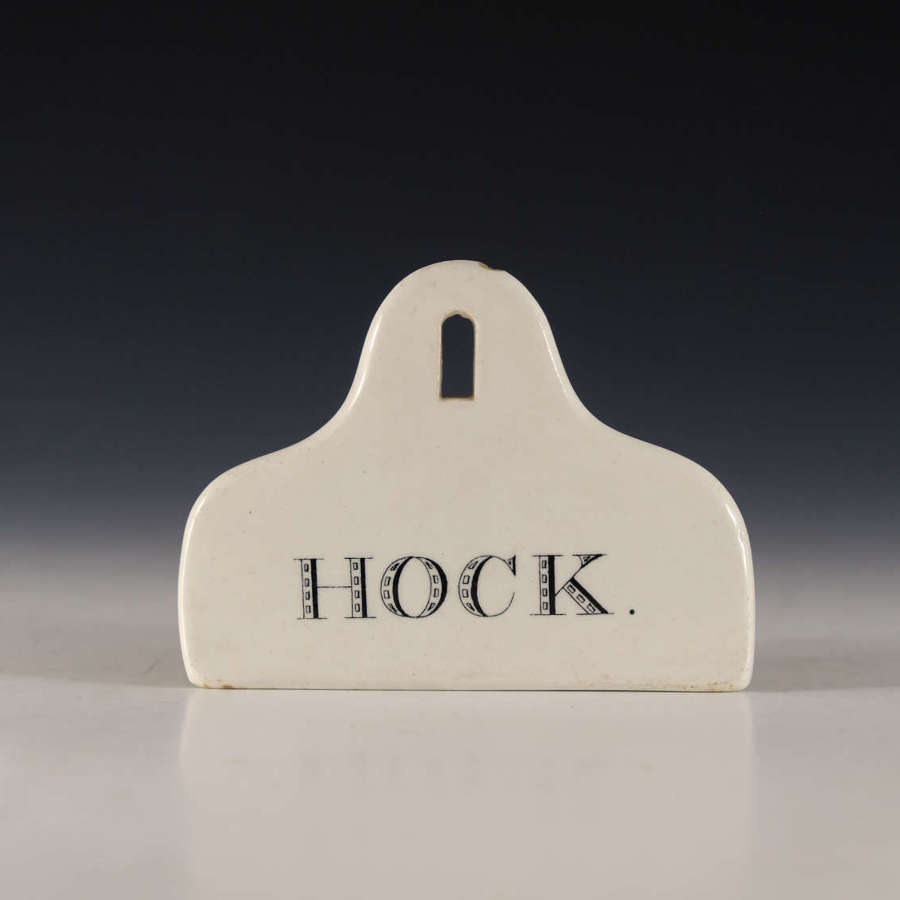 Bin label Hock mid 19th century