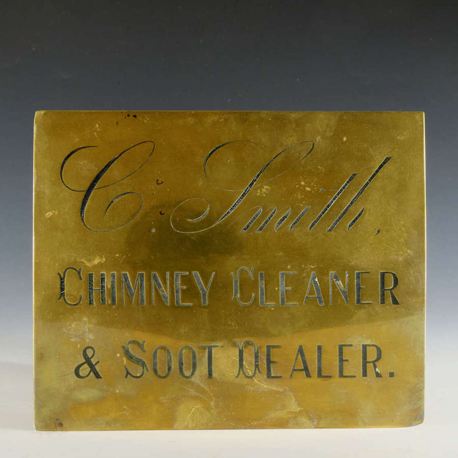 Brass sign chimney cleaner late 19th century