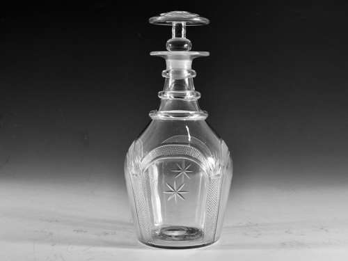 Antique glass decanter Irish c1820
