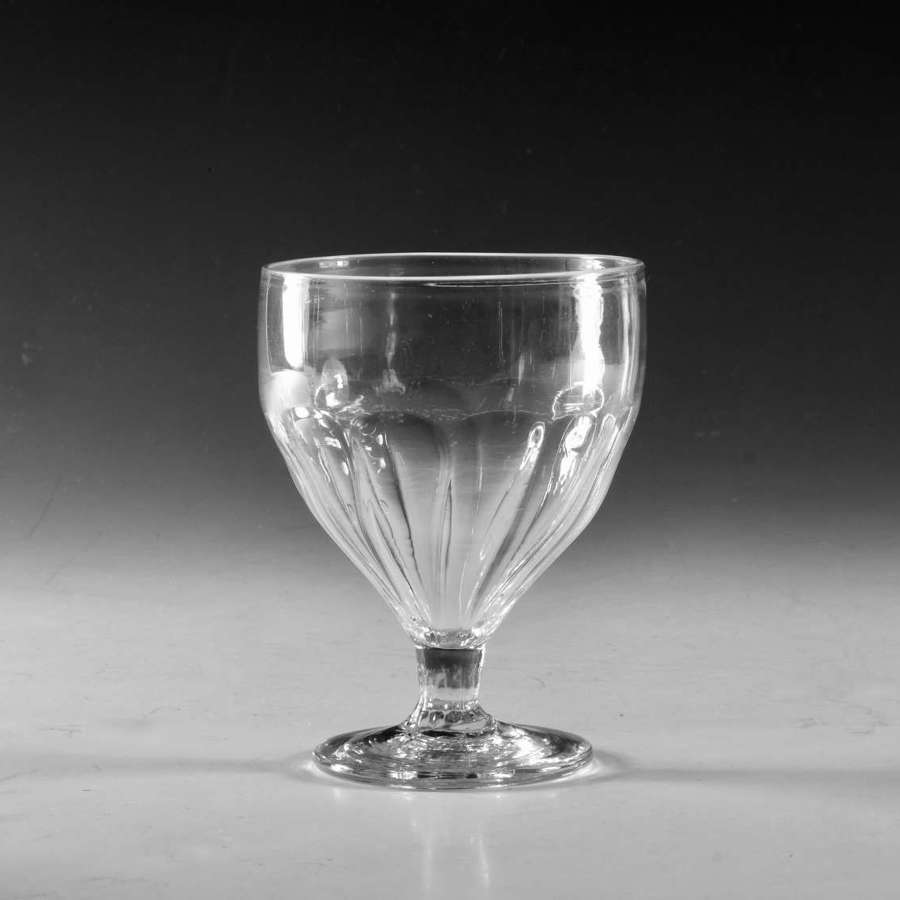 Antique glass - Petal moulded rummer English c1800