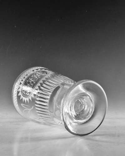 Antique glass engraved rummer English c1820
