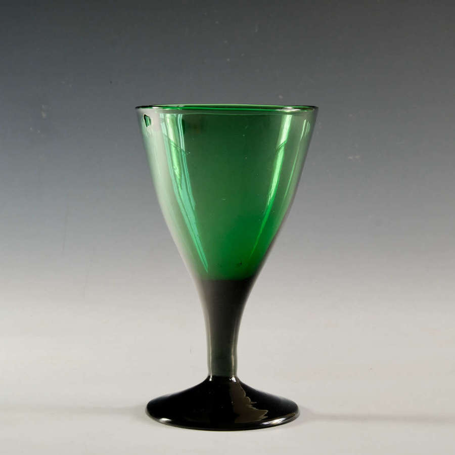 Antique glass green wine English c1830