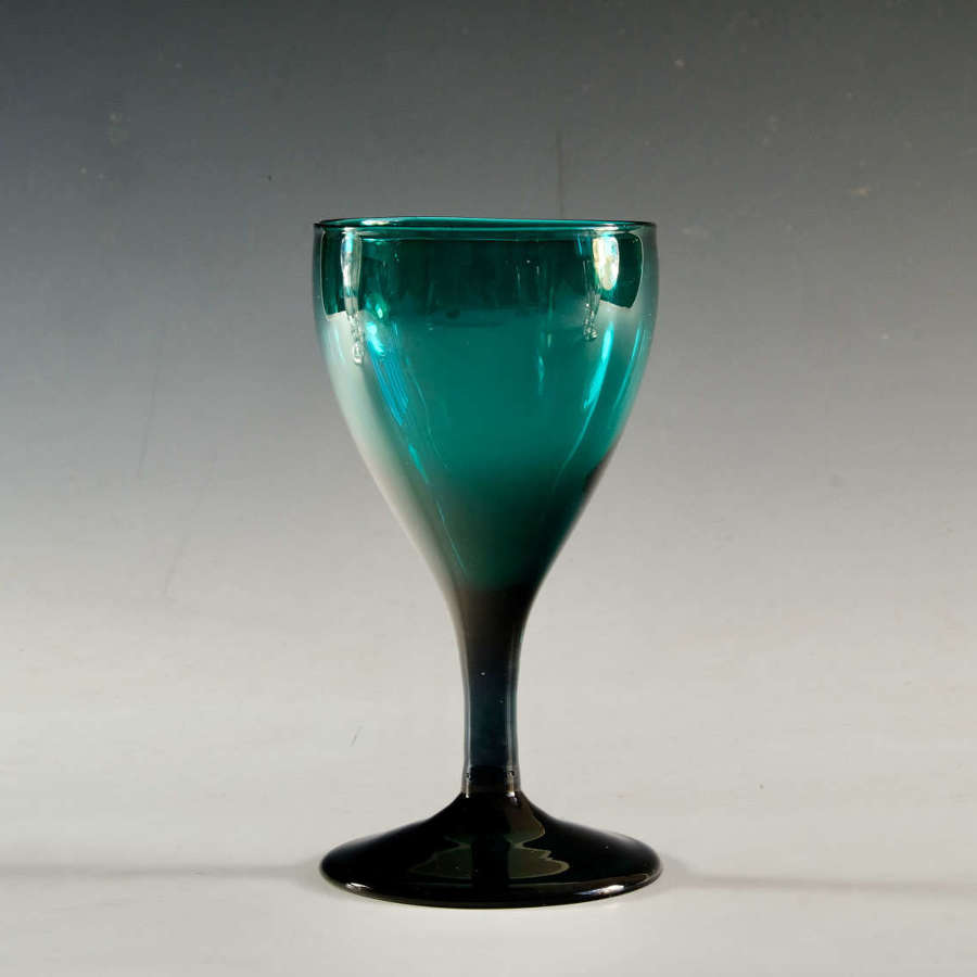 Antique glass green wine c1830
