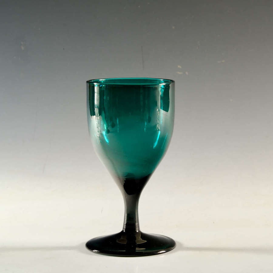 Antique glass green wine c1830