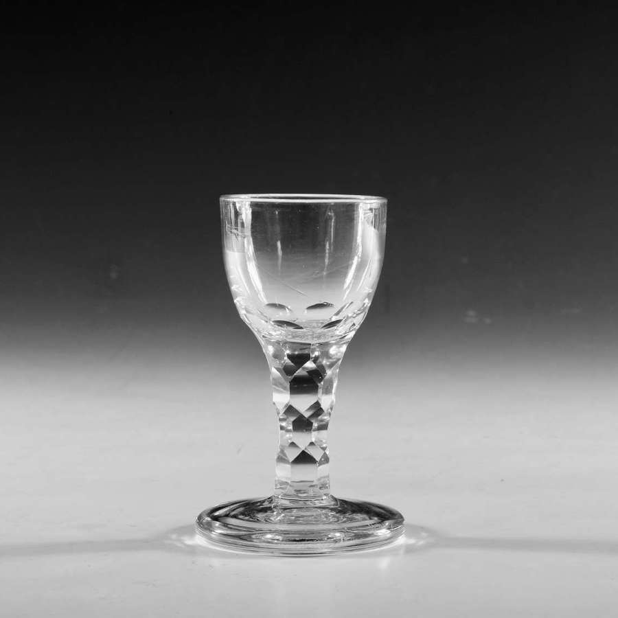 Antique glass firing / dram glas English c1790