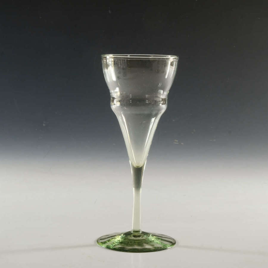 Antique glass wine glass by Philip Webb Whitefriars c1870
