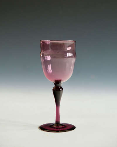 Antique glass wine glass designed T G Jackson c1870