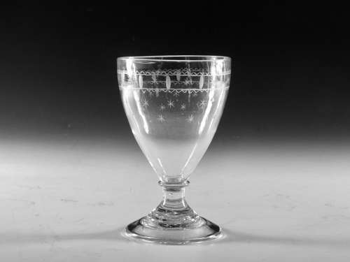 Antique glass ovoid rummer English c1790