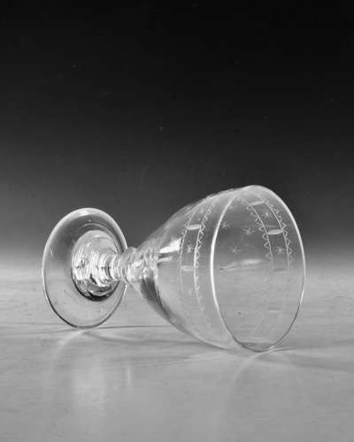 Antique glass ovoid rummer English c1790