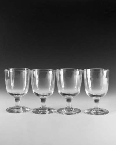 Antique glass pub rummers set of four c1860