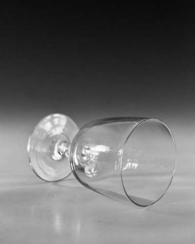 Antique glass pub rummers set of four c1860